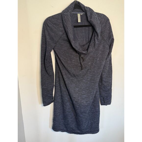Green Tea Active Size Medium Blue Sweatshirt Tunic Dress - Picture 1 of 5
